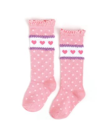 Darling Dot Lace Top Knee High Socks