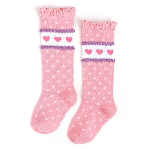 Darling Dot Lace Top Knee High Socks